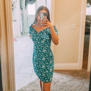 SOLD princess polly👑— turquoise mini dress!!